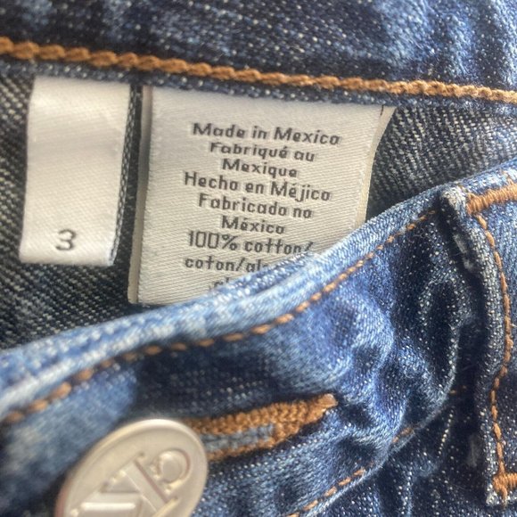 Calvin Klein Shorts Denim Womens 3 Cutoff Distressed Medium Wash - Picture 6 of 7